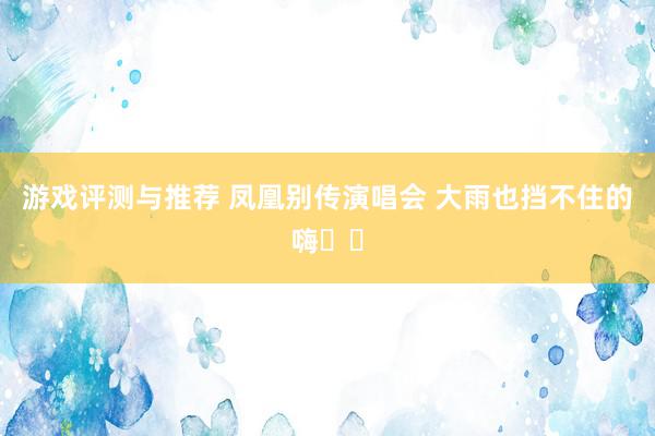 游戏评测与推荐 凤凰别传演唱会 大雨也挡不住的嗨✌️